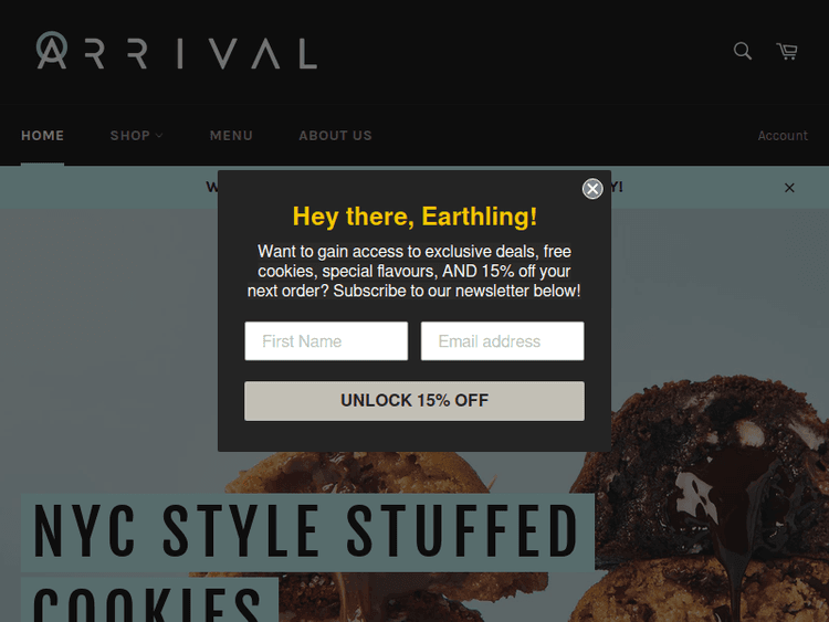 Arrivalcookies