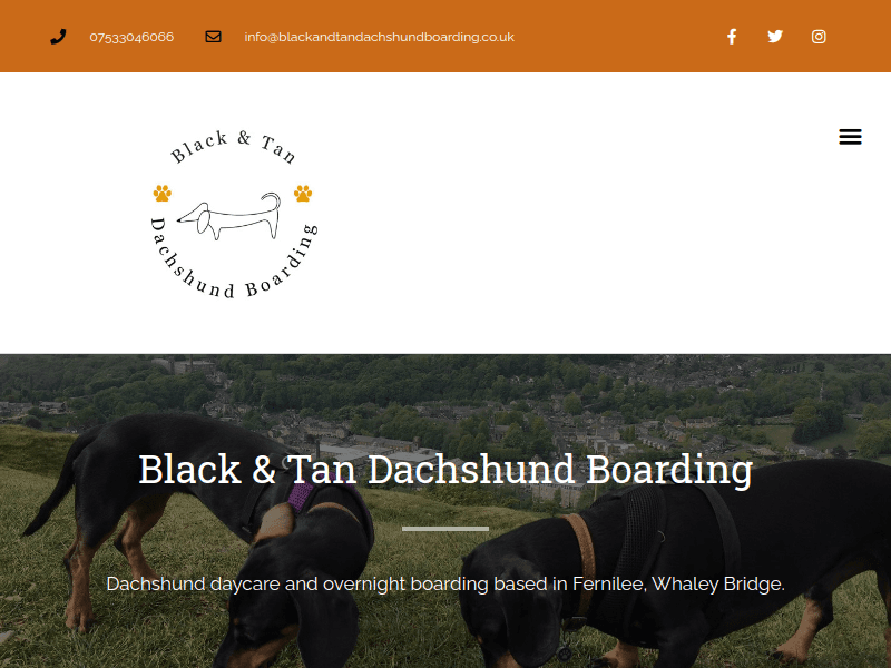 Blackandtandachshundboarding