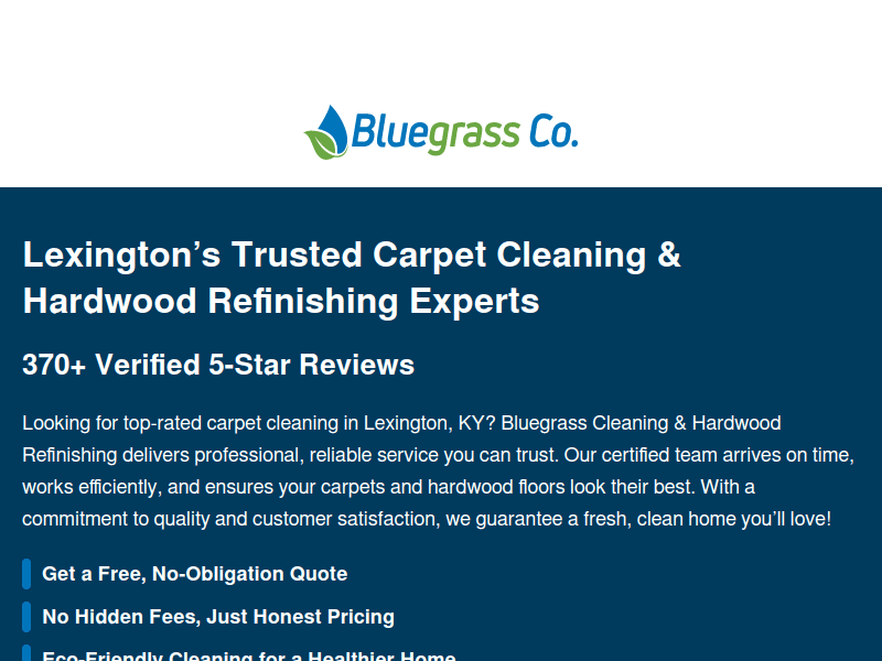 Bluegrasscleaning