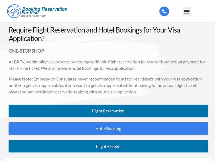 Bookingreservationforvisa