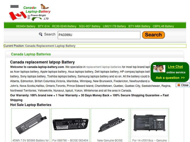 Canada-laptop-battery