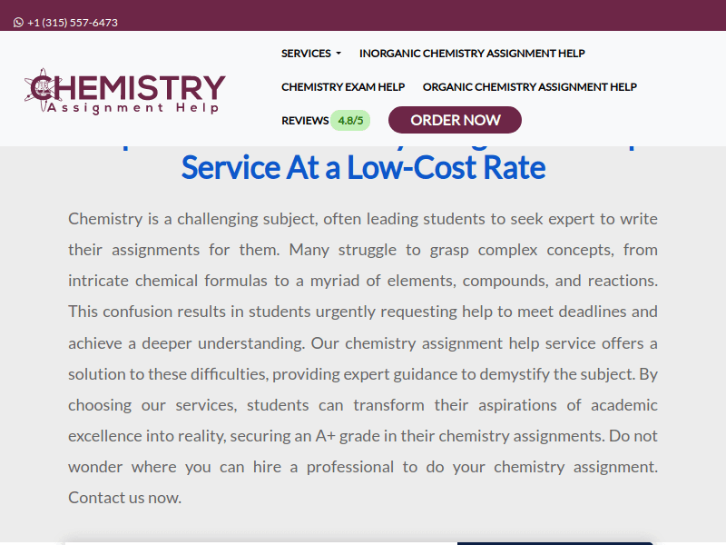 Chemistryassignmenthelp