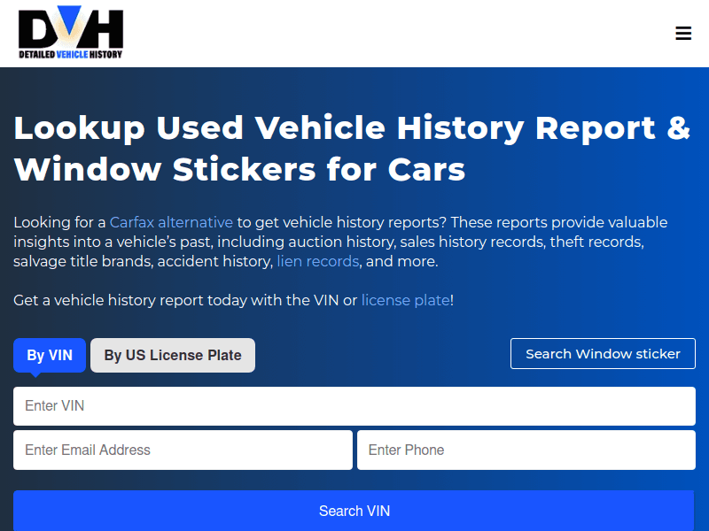 Detailedvehiclehistory