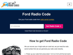 Getmyradiocodes
