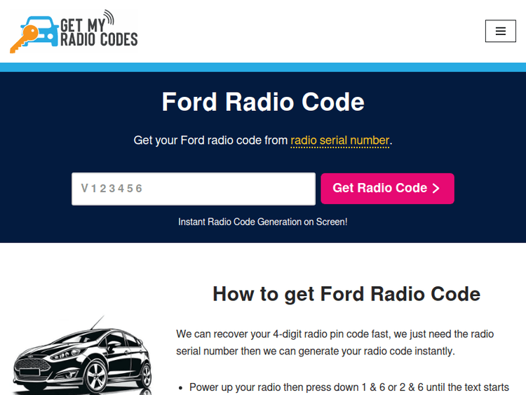 Getmyradiocodes