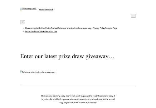 Giveaway