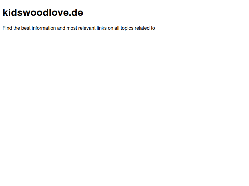 Kidswoodlove