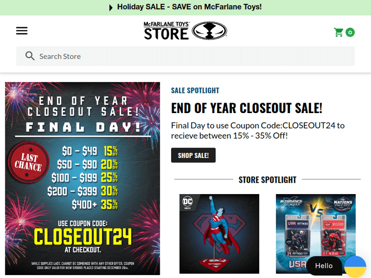 Mcfarlanetoysstore