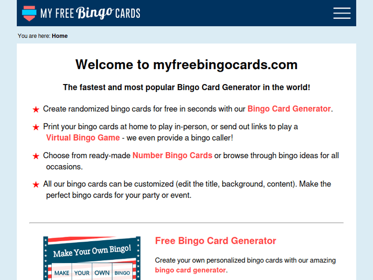 Myfreebingocards