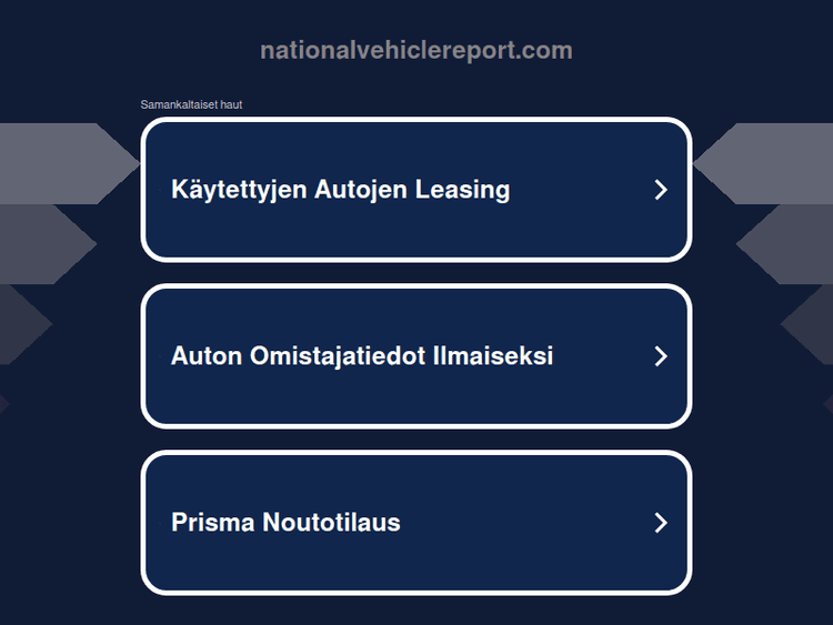 Nationalvehiclereport