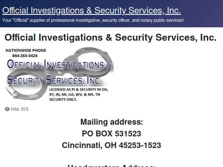 Officialinvestigations