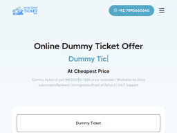 Onlinedummyticket