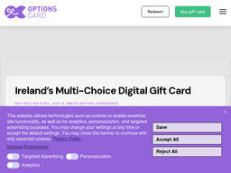 Optionscard