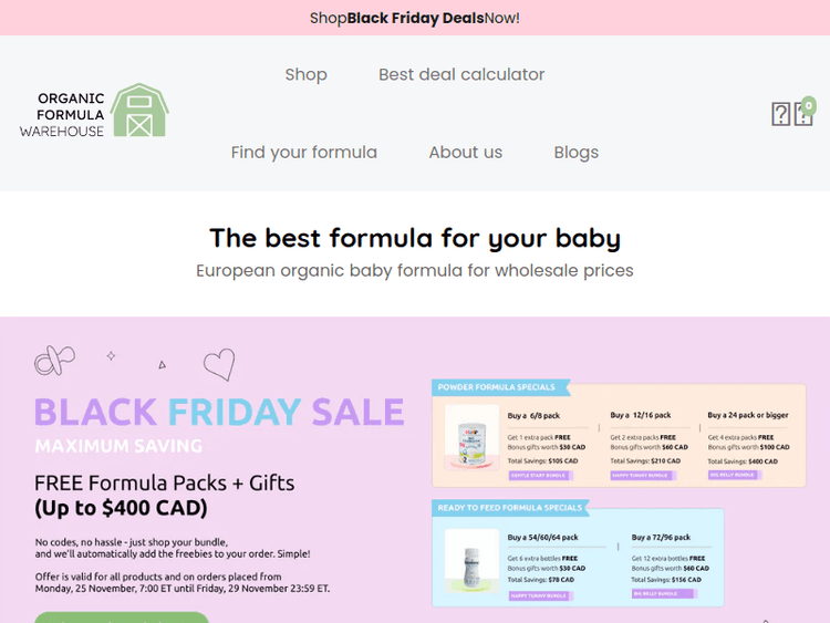 Organicformulawarehouse