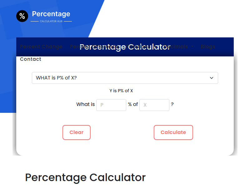Percentagecalculatorshub