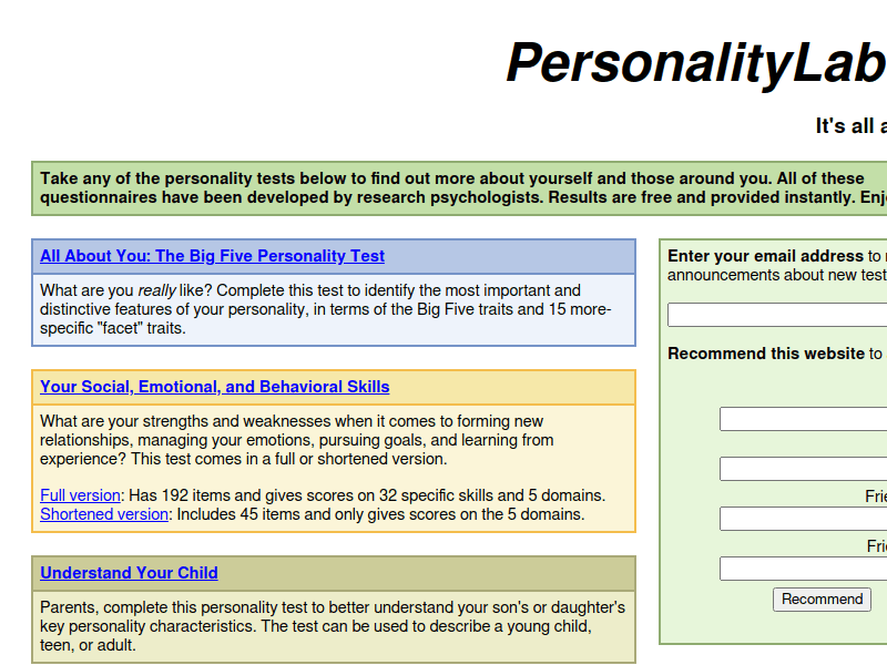 Personalitylab