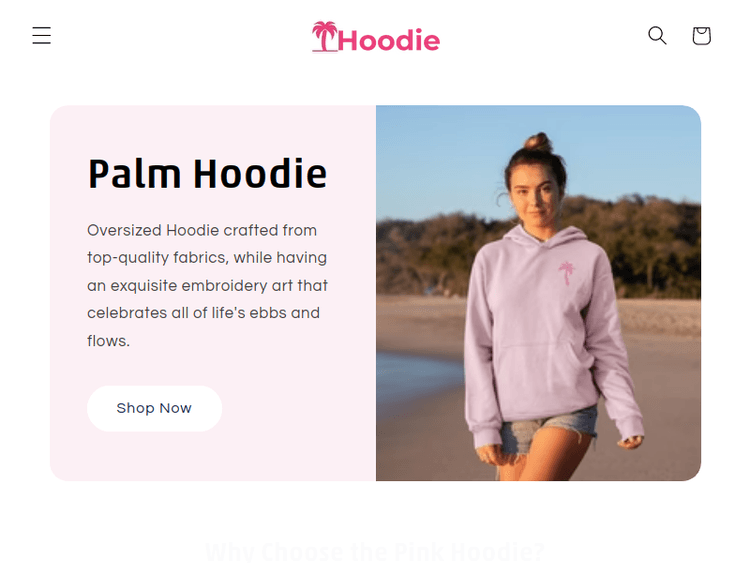 Pinkpalmhoodie