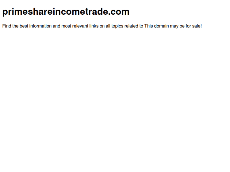 Primeshareincometrade