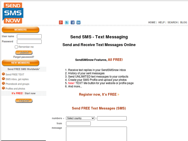 Sendsmsnow