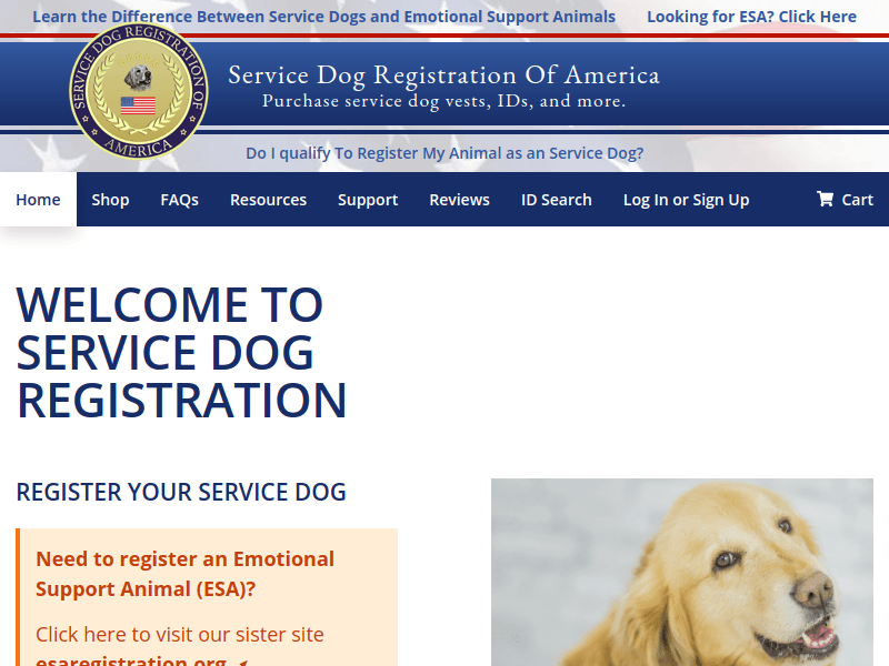 Servicedogregistration