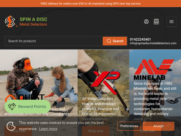 Spinadiscmetaldetectors