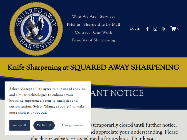 Squaredawaysharpening