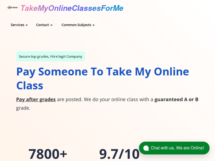 Takemyonlineclassesforme