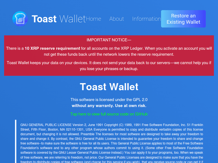 Toastwallet