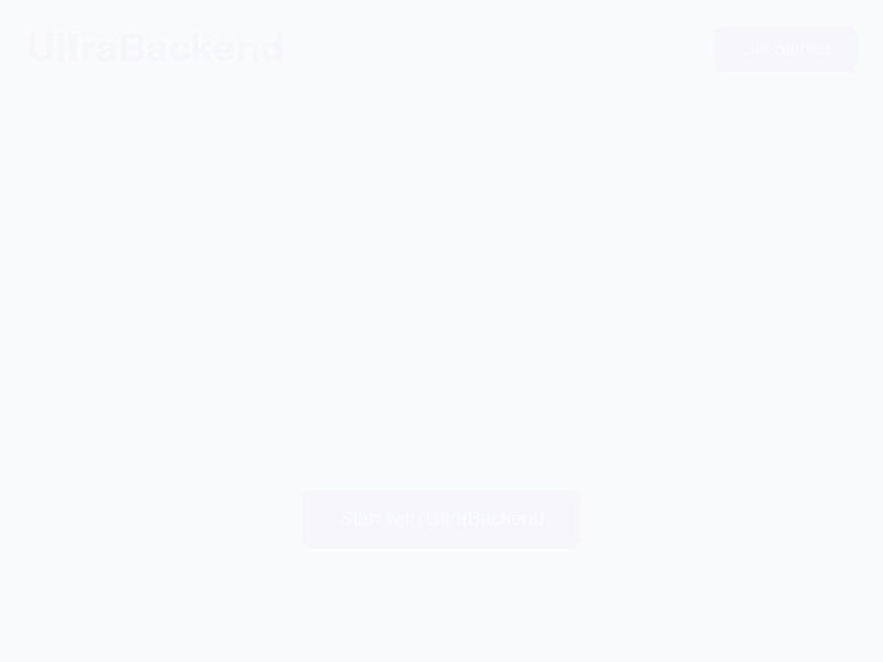 Ultrabackend