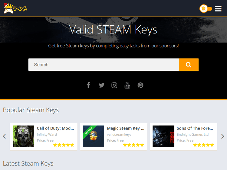 Validsteamkeys