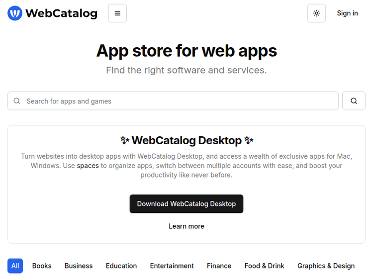 Webcatalog
