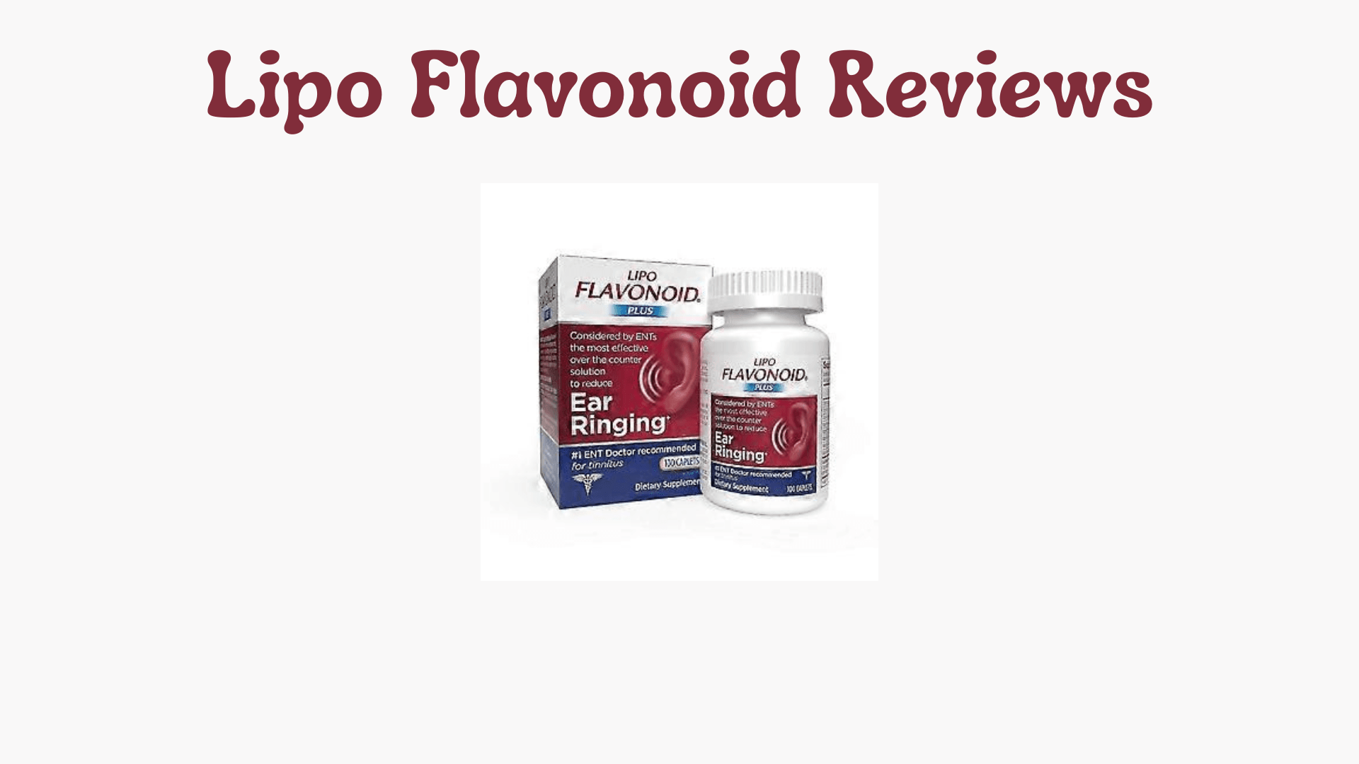 Lipo Flavonoid Reviews: Does This Supplement Really Help with Tinnitus