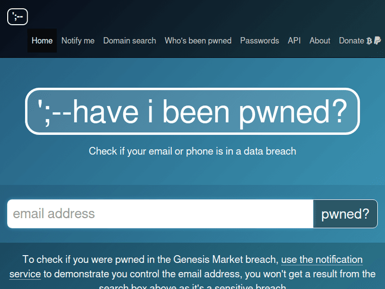 Haveibeenpwned