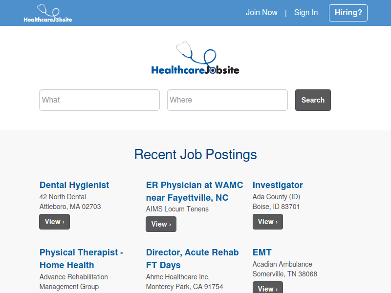 Healthcarejobsite