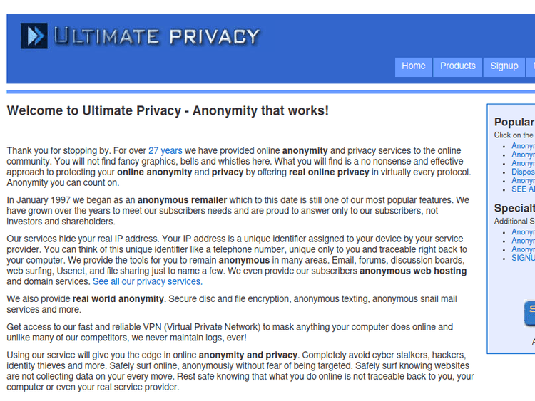 Ultimate-anonymity