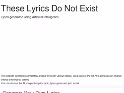 Theselyricsdonotexist