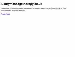 Luxurymassagetherapy