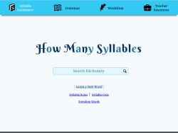 Howmanysyllables