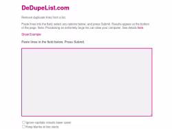 Dedupelist