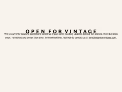 Openforvintage