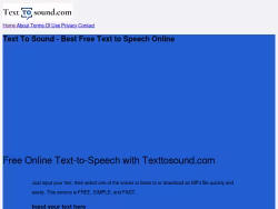 Texttosound