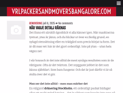 Vrlpackersandmoversbangalore