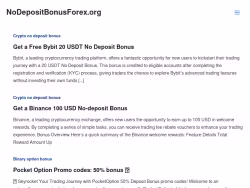 Nodepositbonusforex