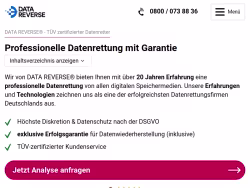 Datareverse-datenrettung