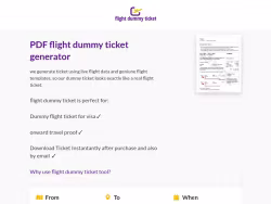 Flightdummyticket