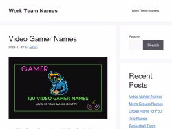 Workteamnames