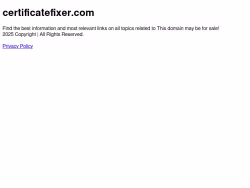 Certificatefixer
