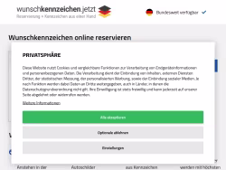Wunschkennzeichen